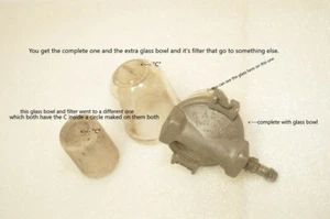 old CARTER FUEL PUMP GLASS BOWLS LOT 1930's 1940's antique vintage classic RARE - Picture 1 of 9