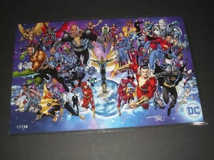 2022 SDCC DC Universe Impresión Artística por Jim Lee Firmada por Alex Sinclair 11X17 xx/50 - Imagen 1 de 1