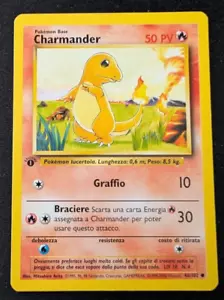 Charmander 1st Edition Italian Base set Common LP- Pokémon 1999 - Picture 1 of 7