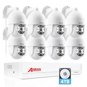 ANRAN Wired PoE Security Camera System Audio 360° View Outdoor Home 8CH NVR 4TB - Picture 1 of 19