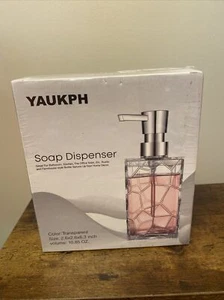 Yaukph Bathroom Kitchen Hand Soap Dispenser Transparent 10.85 oz. New in box - Picture 1 of 8
