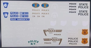 Unknown | No. ? | 1:43 Dallas Chicago Detroit Baltimore Harrison Police Decals - Picture 1 of 1