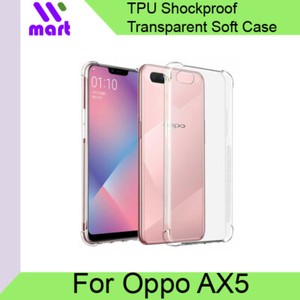 OPPO AX5 Transparent Case Soft Shockproof / Back Cover 4-corners bumper airbags 
