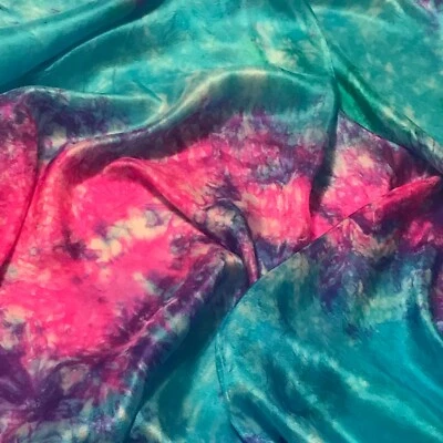 100% silk fabric by the yard- Joyful Praise. - Image 1 of 2