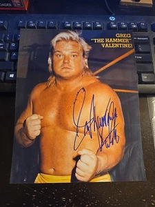 Greg "the hammer" Valentine signed 8x10 Photo auto autographed wwe wwf  - Picture 1 of 3