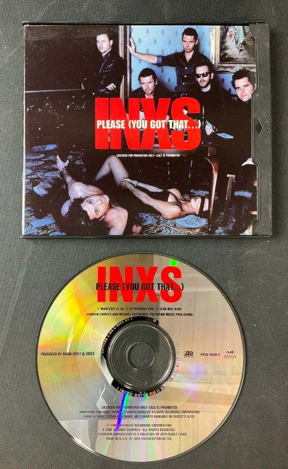 1993 INXS: Please (You Got That...) VG+ Single PROMO CD w/FLP Case Atlantic US! - Image 1 of 4