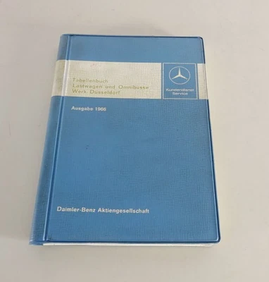 Libro de Tablas Mercedes Benz Düsseldorf Transporter Düdo L319D O319D Von 1966 - Imagen 1 de 2