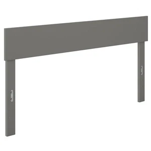 Pemberly Row Modern Solid Wood Queen Size Headboard with Sleek Veneer in Gray - Picture 1 of 4