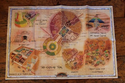 Lot of 2 Advanced Dungeons & Dragons Dark Sun City And Tyr Region Maps TSR 1991 - Image 1 of 4