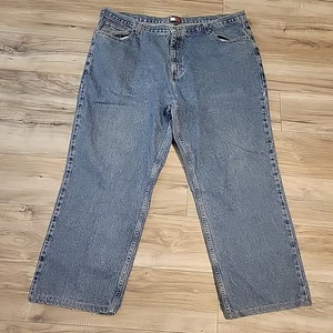 Tommy Hilfiger Jeans Vintage Baggy Wide Leg Jeans Y2K Blue Denim 44x28.5 - Picture 1 of 10