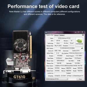 GT610 1 GB unabhängige Grafikkarte kleines Gehäuse DDR3-Speicher VGA-Computer - Afbeelding 1 van 14