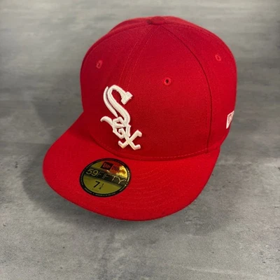 Chicago White Sox Hat New Era Cap 7 1/4 All Red Fitted 59Fifty Alternate MLB - Image 1 of 4