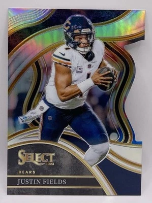 2023 Panini Select - Club Level #249 Justin Fields Silver Die Cut Prizm NY Jets - Image 1 of 2