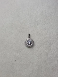 Colgante PAJ Halo Plata de Ley 925 Circonitas Cúbicas Firmado - Imagen 1 de 3