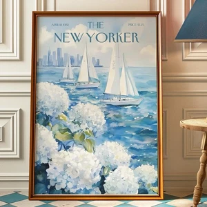 The New Yorker Poster – April 18 1982 Cover, Coastal Sailboat Ocean Wall Art - Picture 1 of 4
