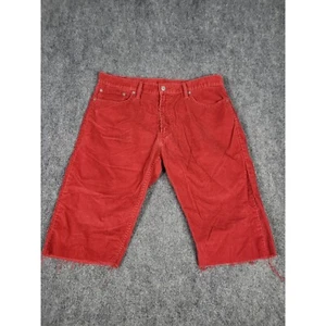 Pantalones Cortos de Pana Levi's 514 Rojo Corte Informal Todos los Días Hombres 36 Granate Ropa de Calle - Imagen 1 de 10
