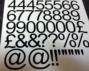 5" Zoll (125 mm) Buchstaben Zahlen selbstklebende Vinyl Schriftzug Aufkleber Abziehbilder - Bild 1 von 12