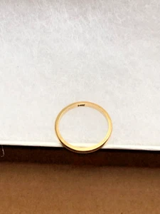 14K yellow gold plain band ring size 5 antique weighs 1.2g - Picture 1 of 2