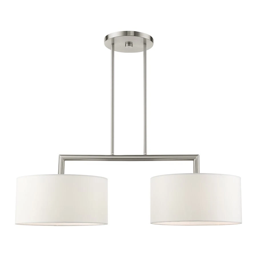 Livex Meridian 2 Light Linear Chandelier, Nickel - 45492-91 - Image 1 of 1