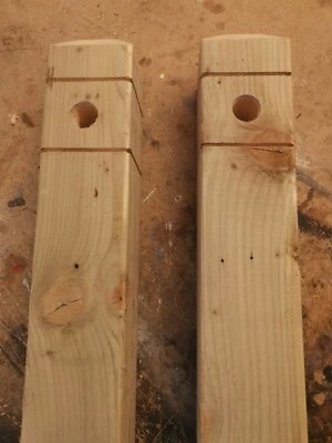 Wooden Decorative Posts for 1 Strand of Rope - Various Sizes - PRICE REDUCTION - Image 1 of 4