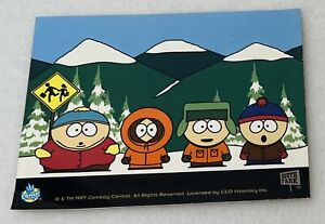 Vintage South Park  Eric Kenny Kyle Stan 1997 Comedy Central Vinyl Sticker