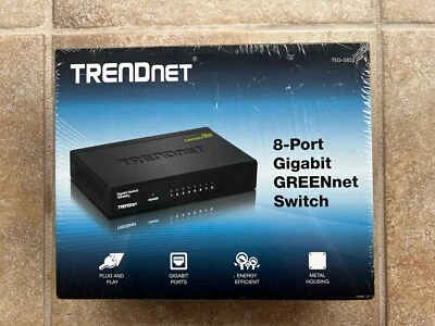 TRENDnet TEGS82g 8-Port Gigabit GREENbit  Switch Plug And Play Factory Sealed - Image 1 of 4