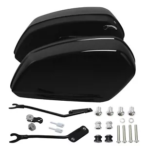 Gloss Black Saddlebags Docking Kit Fit For Harley Low Rider ST FXLRST 2022-2024 - Picture 1 of 18