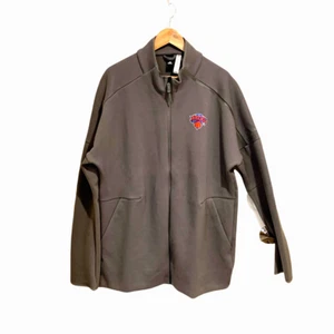 Adidas Mens New York Knicks Full Zip Warmup Jacket Size 2XL Gray with Team Logo - Picture 1 of 8