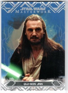 STAR WARS 2017 TOPPS MASTERWORK BLUE PARALLEL BASE 4 QUI-GON JINN - Picture 1 of 2