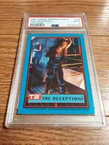 1991 Topps Terminator 2 Movie Sticker PSA 9 Mint **POP 1 NONE HIGHER** Arnold - Picture 1 of 2