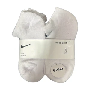 Nike Little Boys 6 Pack Cushioned No Show Socks White Size 10C-3Y - - Picture 1 of 3