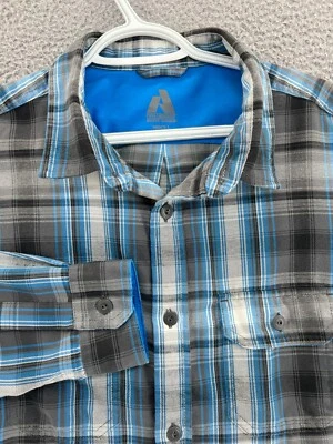 EDDIE BAUER First Ascent Shirt Men's Large Long Sleeve Multicolor Hiking Plaid - Image 1 of 4