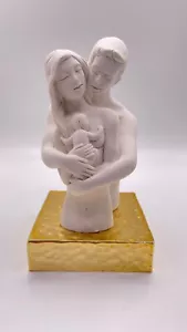 Bongelli Preziosi bomboniera scultura busto famiglia base oro 15x8 - Foto 1 di 4