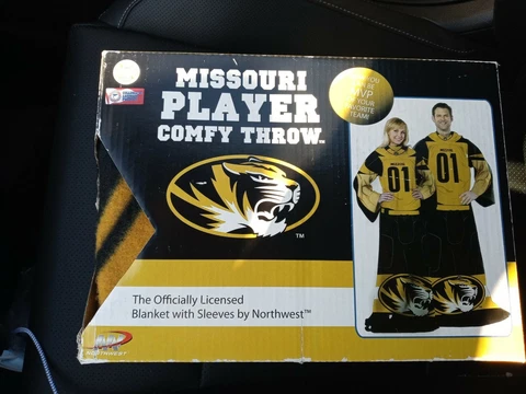 Missouri Tigers Comfy Throw Blanket NCAA Snug Fleece Lounge Player Mizou 48x71 Cover