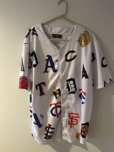 Maglia maglia uomo Rebel Minds taglia 2XL MLB logo squadra baseball tutto bianco - Foto 1 di 3