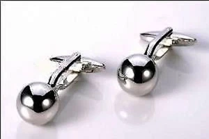 12mm Ball Stainless Steel Plated Copper Cufflinks - Picture 1 of 2