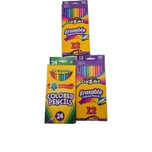 1 Pack Crayola 2 PACKS CrazArt Erasable Colored Pencils - Picture 1 of 4