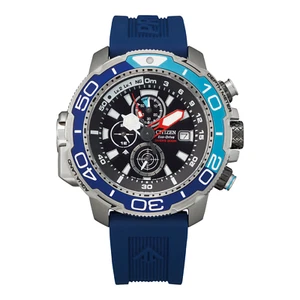 NEW CITIZEN ECO DRIVE CHRONOGRAPH PROMASTER AQUALAND BLUE DIVE WATCH BJ2169-08E - Picture 1 of 6