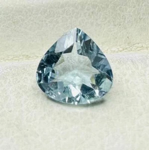 0.45 Ct Aquamarine Heart Pendant 14K Solid Gold - Picture 1 of 5