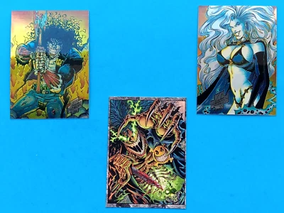 1993 EVIL ERNIE Series 1 Chromium PROMO CARD SET (2) + EVIL ERNIE DESTROYER CARD - Image 1 of 4