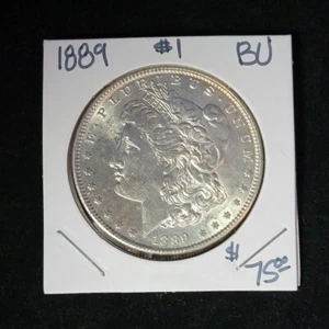 1889 $1 Morgan Silver Dollar BU - Picture 1 of 2