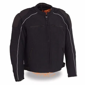 Chaqueta textil de malla negra de alta visibilidad para hombre motocicleta con armaduras nueva - Imagen 1 de 10