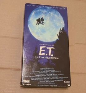 E.T. ET The Extra Terrestrial VHS 1982 Rare Green and Black Tape Spielberg - Foto 1 di 3