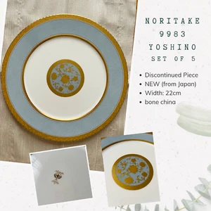 NORITAKE 9983 YOSHINO plates, discontinued -set of 5, new, 22cm plates, JAPAN - Picture 1 of 1