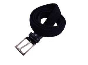 Stretch Flechtgürtel 3,2 cm breit von Lindenmann, navy - Bild 1 von 1