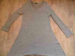 HEBBEDING Beautiful Soft Knit Dress A Shape Light Grey Size 2 Excellent KD1216 - Picture 1 of 3