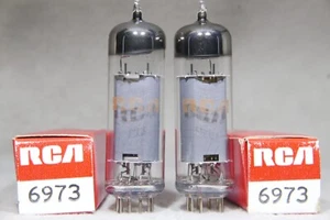 Paire de tubes à vide RCA 6973 Disc O-Getter neufs dans leur boîte fabriqués aux États-Unis - Photo 1/20