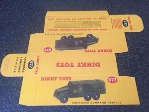 DINKY TOYS Reproduction Box For 677 Armoured Command Vehicle - Repro Military - Picture 1 of 8