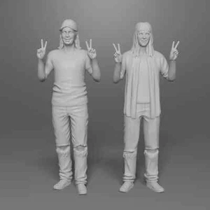 Wayne's World 3D Printed 2 Figure Set Wayne & Garth 1:18 1:24 scale - Picture 1 of 1