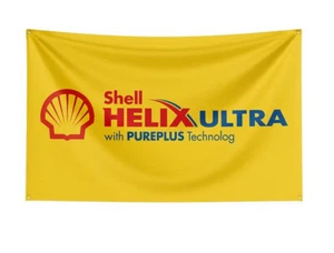 SHELL HELIX ULTRA Flag 60X90 with 4 eyelets man cave garage bedroom wall - Picture 1 of 1